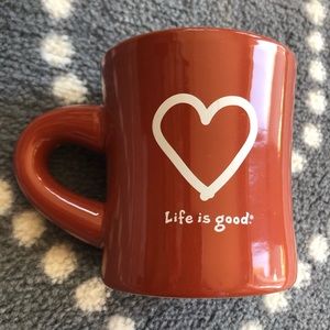(Life is Good) Orange Heart Mug